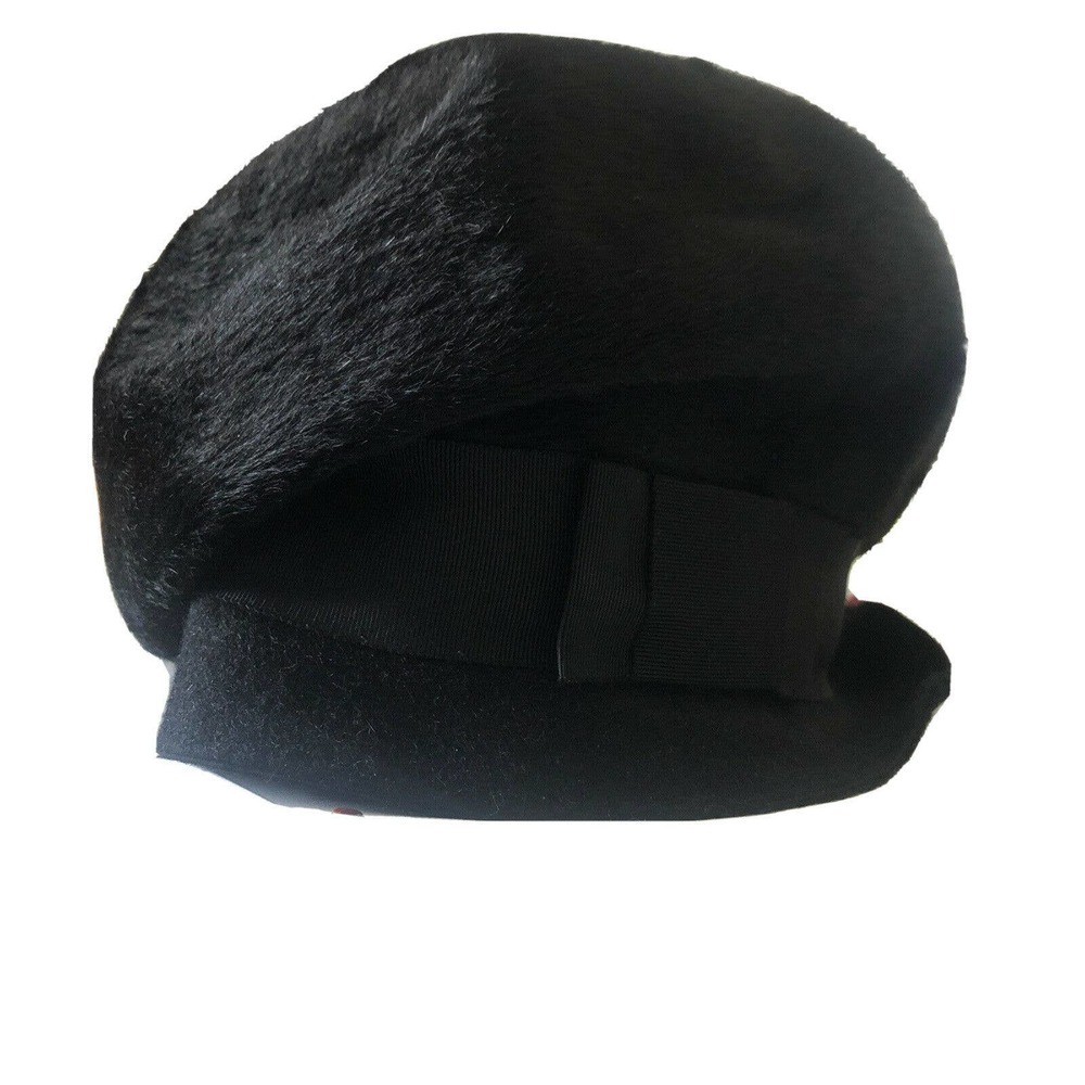 1950-1960`s Leslie James black fur felt Hat Body made in Italy Modine